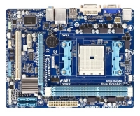 Материнская плата Gigabyte GA-A55M-DS2; Socket FM1; AMD A55; UMI 2GB/sec; mATX; 2хDDR3(1866); 1xPCI-E x16; 1xPCI-E x1; 1xPCI; D-Sub; DVI; 4xSATA; Audi