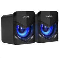 Акустическая система 2.0 ExeGate EX289685RUS Accord 200 (питание USB, 2х3Вт (6Вт RMS), 60-20000Гц,цвет черный, синяя подсветка) [EX289685RUS]