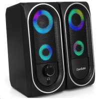 Акустическая система 2.0 ExeGate EX289686RUS Accord 220 (питание USB, 2х3Вт (6Вт RMS), 60-20000Гц, цвет черный, RGB подсветка) [EX289686RUS]