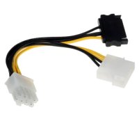 Разветвитель питания Cablexpert CC-PSU-82, Molex+SATA->PCI-Express 8pin, для подключения в/к PCI-Е (8pin) к б/п ATX [CC-PSU-82]