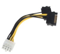Разветвитель питания Cablexpert CC-PSU-83, 2xSATA->PCI-Express 8pin, для подключения в/к PCI-Е (8pin) к б/п ATX [CC-PSU-83]