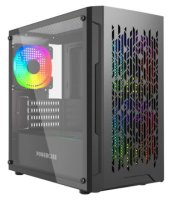 Корпус Powercase Mistral Micro D3B ARGB, Tempered Glass, 2x 140mm ARGB PWM+1x 120mm ARGB PWM, чёрный, mATX  (CMMDB-A3)