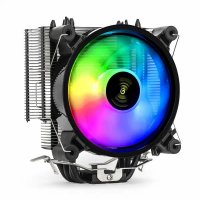 Кулер ExeGate Dark Magic EXX400V2-PWM.RGB (Al+Cu, черное покрытие, 4 тепл.трубки, TDP 140W, Fan 120mm, PWM, 1200-2100RPM
