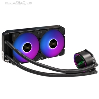 ExeGate EX293458RUS BlackWater-240.PWM.ARGB 3 PIN 5V ADDRESSABLE RGB подсветка, TDP 220W, Fan 120mm, PWM, 800-2000RPM, Hydro bearing, 4pin, 11-27db,