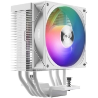 Кулер PCCooler R400 ARGB WH S115X/1200/1700/AM4/AM5 (TDP 180W, 90mm ARGB Fan, 4 тепловые трубки 6мм, 650-2200RPM, 28,3dBa)