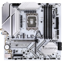 Colorful BATTLE-AX B760M-WHITE WIFI V20, LGA 1700, Intel B760, 4xDDR4, 4xSATA, 3xM.2, 1xPCI-E 5.0 x16, 1xPCI-E x4, 1xHDMI, 1xDisplayPort, 1x2.5Gb LAN,