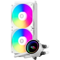 СЖО PcCooler DA240 ARGB WH (270W, 240mm, White, Fans 2x120mm, 73.6CFM, -dBA, 1800RPM/ Pump height 55mm, 3000RPM)