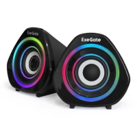 Акустическая система 2.0 ExeGate EX289680RUS Accord 210 (питание USB, 2х3Вт (6Вт RMS), 60-20000Гц, цвет черный, RGB подсветка)