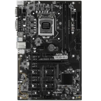 Материнская плата AFOX AFB250-BTC12EX, LGA 1151, Intel B250, 2xDDR4, 4xSATA, 1xPCI-E 3.0 x16, 11xPCI-E x1, 1xDVI-D, 1xVGA, 1x 100Mb LAN, 2xUSB-A 2.0,