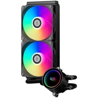Система водяного охлаждения PcCooler DA240 BK ARGB Soc-AM5/AM4/1200/1700/1851 черный 4-pin Al+Cu 270W Ret (DA240-BKAWXX-GL)