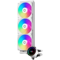PCCooler DA360 ARGB WH (280W, 360mm, White, ARGB/ Fans: 3x120mm, 72.1CFM, 33.8dBA, 1800RPM/ Pump height 55mm, 28dBA, 3000RPM, Rad thickness 27mm/ S: 1