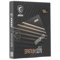 960GB; SSD; 2.5; MSI Spatium S270; 500/450MB/s; TBW 500Tb; IOPS 55000/80000; [S78-440P130-P83]