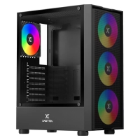 Корпус XASTRA A301 4FRGB Black (A301-BK-FC120FRGB-4F-GL) ATX/Mesh/ tempered glass / 4x 120mm FC120-FRGB fans