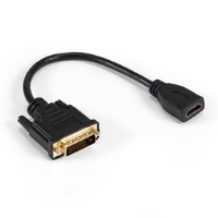 Кабель HDMI-DVI-D ExeGate EX-CC-HDMIF-DVIM-0.15 (19F/25M, 0,15м, позолоченные контакты) [EX294675RUS]