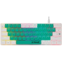 Механическая клавиатура Defender Zane GK-089 RU,бел/зелен,61кн,1.5м,LowRed_1 [45089]