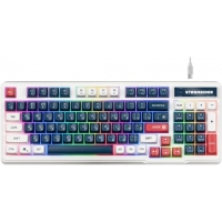 Игровая клавиатура проводная Defender Stormrider GK-425 RU,бел/син,94кн+FN,радуж,1.75м [45425]