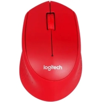 Мышь беспроводная Logitech M280 красный, 1000 dpi, радиоканал, USB, кнопки - 3 [910-004308]