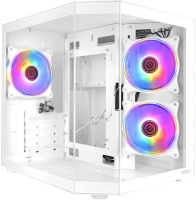 Корпус Ginzzu V290 White 3*Fan 12LD4