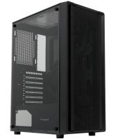 Корпус HSPD M530 (M530-TGBK), без БП Mesh Mid Tower, Black, TG, 0.4 SPCC, no fans ATX, mITX 155/290/200mm 2x2.5", 7xPCI 1xU