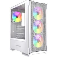 Корпус Powercase Mistral AZ4W ARGB (CMAZW-A4), Tempered Glass, 4x 120mm ARGB Fans, белый, ATX