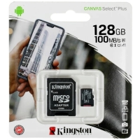 Карта памяти Kingston Canvas Select Plus SDCS3/128GB microSDXC 128GB V10 A1 + adapter [SDCS3/128GB]