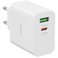 СЗУ HOCO C113A Аwesome 2USB, PD65W, 1A1C, (EU) (белый) [6931474790910]