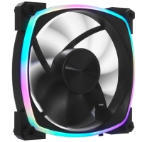 Вентилятор Powercase (M55-12 ARGB) Black 120x120x25мм (PWM, 4pin PWM (M+F)+ 3pin ARGB (M+F), 600-1500 об/мин) Bulk
