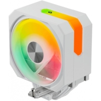 Кулер upHere UP1TC4C White ARGB / 4HPx6mm, 230W TDP, single tower, 1x120mm ARGB fan, 600-1650RPM, 68 CFM, 25dBA