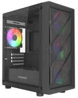 Корпус Powercase Mistral Micro EM21 (CMMEM21B-L4), Tempered Glass, 4x120mm FRGB fan, чёрный, mATX